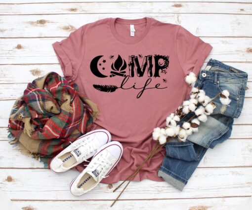 Camp Life Shirt, Summer Collection, Travel T-shirt, Vacation Tee, Summer Vacation Shirts, Summer Shirts, Travel Shirts