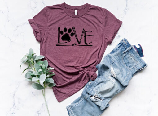 Love Dog T-Shirt, Love Shirt, Dog Lover T-Shirt, Animal Lovers Shirt, Dog Lover Shirt