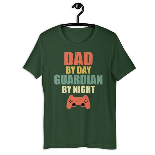 Gamer Dad Shirt | Dad By Day Guardian By Night | Funny Video Game Lover Father's Day Gift