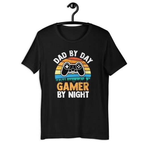 Dad Gamer Shirt | Dad By Day Gamer By Night | Funny Daddy Gamer Father's Day Gift