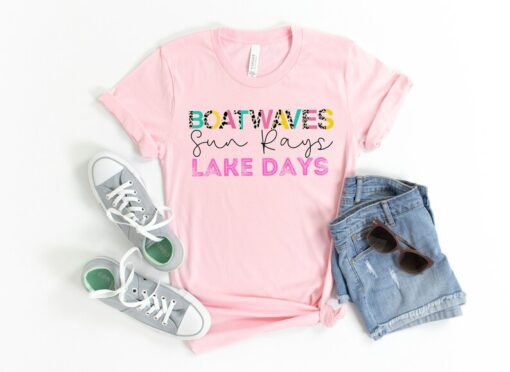 Boat Waves, Sun Rays, Lake Days T-Shirts, Camping Shirt, Vacation Shirt, Camp Shirt, Camping Life Shirt