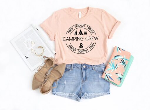 Camping shirt, Camping Crew Shirt, Funny Camping Shirt, Matching Friends Camping Shirt, Camper Shirt