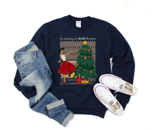 Funny Christmas Sweatshirt, Ugly Christmas Sweater Party, African American Christmas