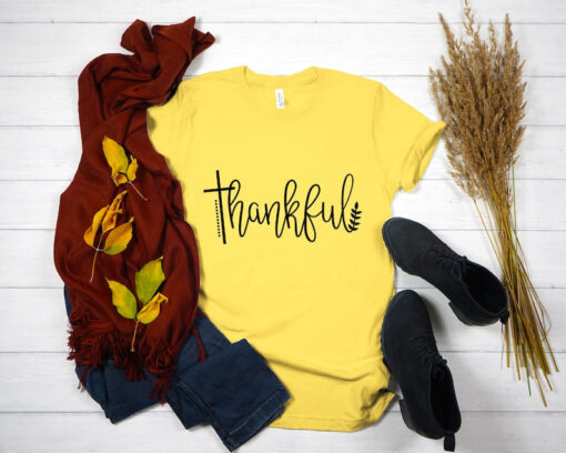 Thankful, Thankful Shirt, Thanksgiving T Shirt, Cute Thankful heart t-shirt, Fall T Shirt, Women's Thanksgiving T Shirt