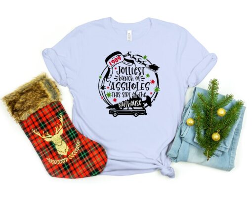 Jolliest Bunch of Assholes Shirt This Side of The Nuthouse t shirt, cute Christmas shirt, Funny Christmas