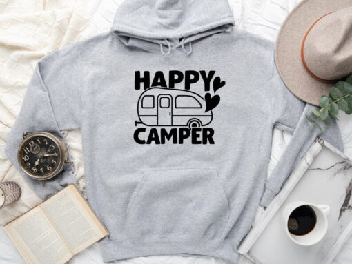 Camping Sweatshirt , Happy Camper Sweatshirt, Camping Hoodie, Camping Sweater, Happy Camper Hoodie, Camper Hoodie