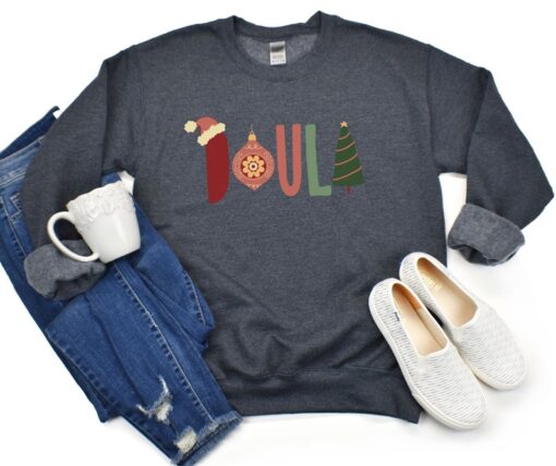 Holiday Doula Sweatshirt, Retro Doula Christmas Sweatshirt, Holiday Pullover for Doula, Midwife Sweatshirt