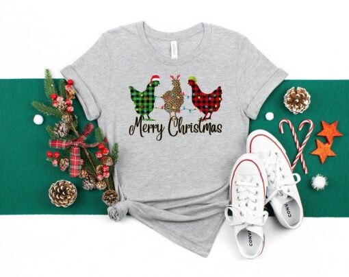 Christmas Chicken Shirt, Christmas Shirt, Cows Christmas, Winter Holiday Shirt, Merry Christmas Shirt