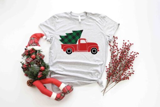 Christmas Truck Shirt, Christmas T-shirt, Christmas Family Shirt, Red Truck Shirt, Christmas Holiday Gift