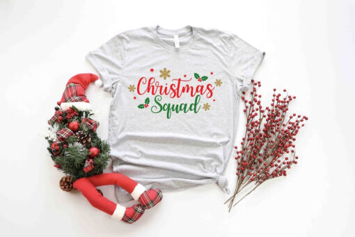 Christmas Squad Shirt, Christmas Family Shirt, Santa's Elf Merry Christmas Matching Family Christmas Shirts Sweatshirts