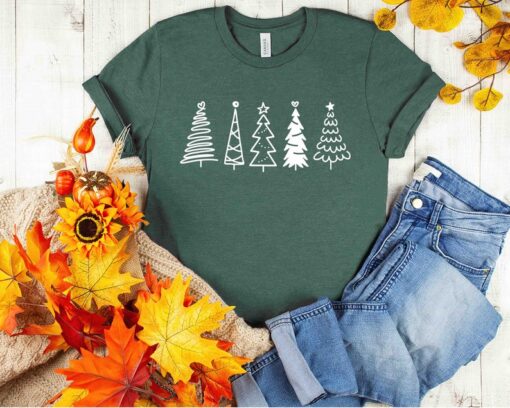 Christmas Tree Shirts, Plaid Christmas Tree Shirt, Christmas Tee, Cute Christmas Shirts, Holiday Shirt