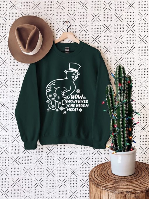 Funny Christmas Sweatshirt, How Snowflakes Are Really Made, Winter Sweaters For Women