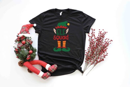 Elf Squad Shirt, Elf Shirt, Santa's Elf Merry Christmas Matching Family Christmas Shirts Sweatshirts