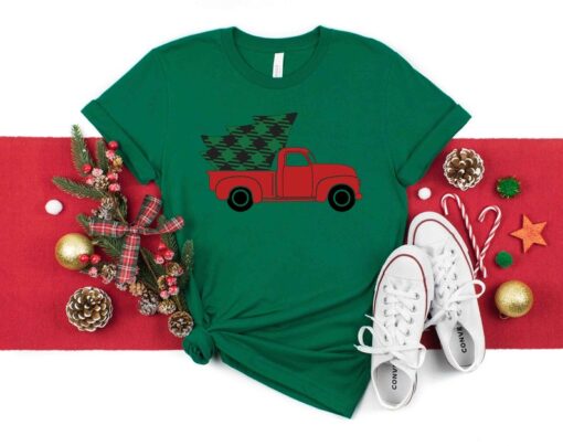 Christmas Truck Shirt, Christmas T-shirt, Christmas Family Shirt, Red Truck Shirt, Christmas Holiday Gift