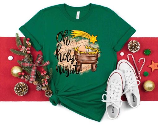 Oh Holy Night Shirt Love Came Down Shirt, Jesus is The King, Jesus Is The Reason For The Season Cute Christmas Shirt