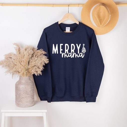 Merry Mama Sweatshirt, Best Christmas Gift, Mama Claus Sweatshirt, Gift For Mom, Christmas Sweater