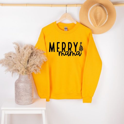 Merry Mama Sweatshirt, Best Christmas Gift, Mama Claus Sweatshirt, Gift For Mom, Christmas Sweater