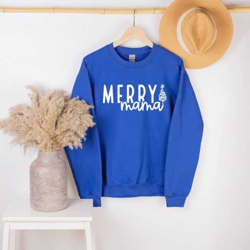 Merry Mama Sweatshirt, Best Christmas Gift, Mama Claus Sweatshirt, Gift For Mom, Christmas Sweater