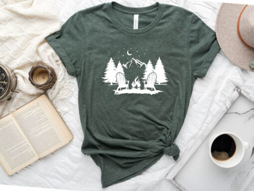 Camping Fire Shirt, Starry Night Shirt, Camping Gifts, Nature Lover Shirt, Mountain Shirt, Camper Shirt