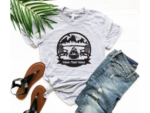 Personalized Camping Fire Shirt, Nature Lover Shirt, Mountain Shirt, Happy Camping Shirt, Camper Shirt, Family Camping Gifts