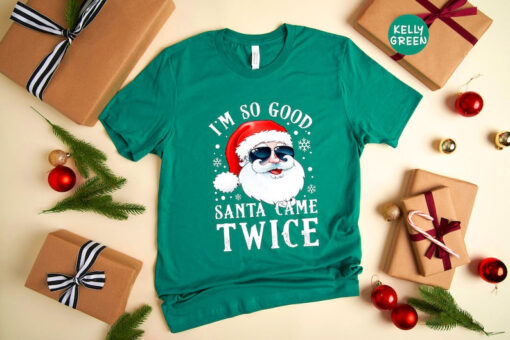 Santa Came Twice T-Shirt, Christmas T-Shirt, Christmas Gift, Christmas Pajamas, Funny Christmas Shirt