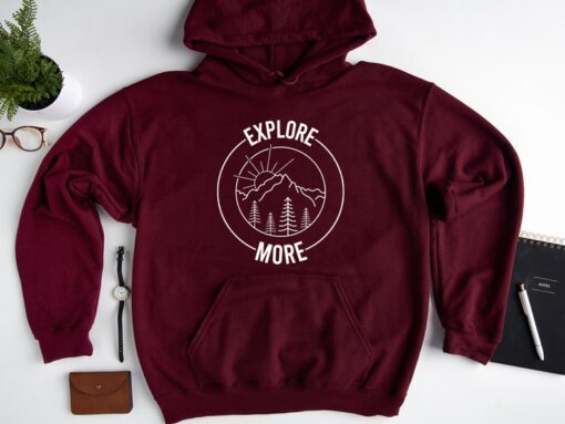 Explore More Hoodie, Outdoor Hoodie, Unisex Camping Hoodie, Travel Sweatshirt, Gift for Travelers or Campers