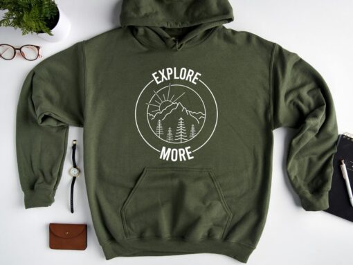 Explore More Hoodie, Outdoor Hoodie, Unisex Camping Hoodie, Travel Sweatshirt, Gift for Travelers or Campers