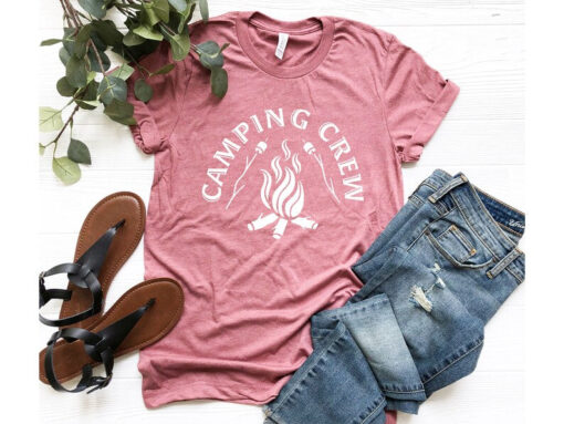 Camping Crew T-Shirt, Glamping T-Shirt, Camping Group Shirts, Family Camping Shirts, Camper T-Shirt, Glamper Shirt