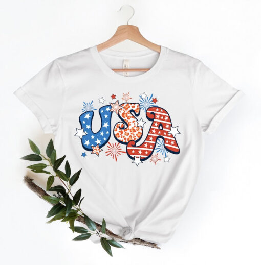 Retro USA Comfort Colors shirt,4th of July tee, Retro funny fourth Shirt, Womens 4th of July shirt, America Patriotic Shirt