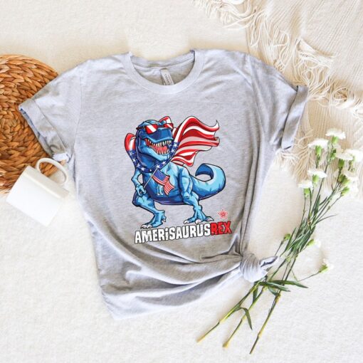 AmeriSaurus Rex 4th Of July Dinosour Shirt, Patriotic Saurus 4th Of July Shirt,Patriotic Day Shirt, 4th of July Shirt