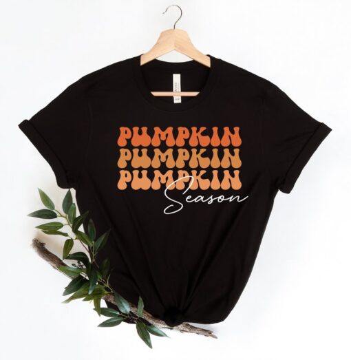 Pumpkin Season Shirts for Women, Cute Fall Shirt, Retro Fall Shirt, Thanksgiving Shirt for Women