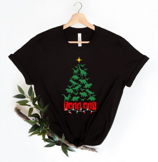 Tree Rex Shirt, Christmas Dinosaur Shirt, Dinosaur Santa, Jurassic Christmas, Dinosaur at Xmas