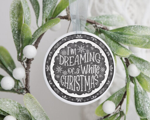 I'm Dreaming Of A White Christmas Ornament, Custom Christmas Ornament, Memorial Ornament, Custom Family Tree Keepsake