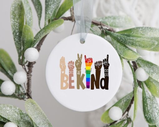 Be Kind Ornament, Custom Christmas Ornament, Black Lives Matter Ornament, Equality Ornament, Racal Equality