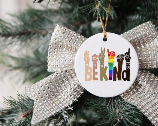 Be Kind Ornament, Custom Christmas Ornament, Black Lives Matter Ornament, Equality Ornament, Racal Equality