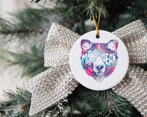 Mama Bear Ornament, Custom Christmas Ornament, Memorial Ornament, Custom Family Tree Keepsake, Family Christmas Gift