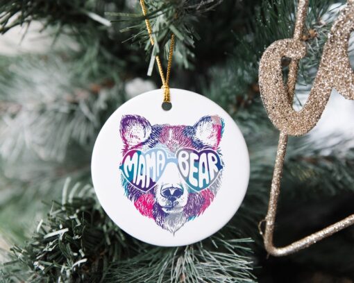 Mama Bear Ornament, Custom Christmas Ornament, Memorial Ornament, Custom Family Tree Keepsake, Family Christmas Gift