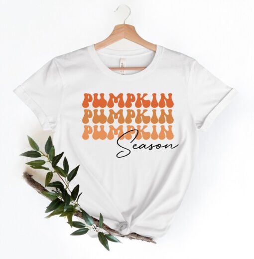 Pumpkin Season Shirts for Women, Cute Fall Shirt, Retro Fall Shirt, Thanksgiving Shirt for Women