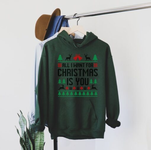 All I Want For Christmas, Christmas Hoodie, New Year Hoodie, Christmas gift, gift for mom, gift for women, mama gift