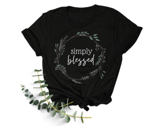 Fall Tees, Simply Blessed Shirt, Cute Fall Tees, Thanksgiving Shirt, Fall Shirts, Womens Fall Shirts, Thankful Shirt