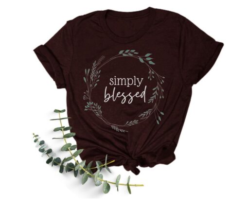 Fall Tees, Simply Blessed Shirt, Cute Fall Tees, Thanksgiving Shirt, Fall Shirts, Womens Fall Shirts, Thankful Shirt