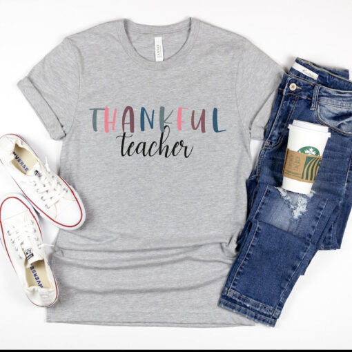 Thankful Teacher, Teacher Shirt, Thanksgiving Teacher Shirt, Family Thanksgiving Shirt, Thanksgiving Dinner Shirt