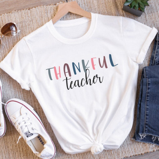 Thankful Teacher, Teacher Shirt, Thanksgiving Teacher Shirt, Family Thanksgiving Shirt, Thanksgiving Dinner Shirt