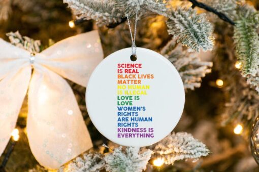 Science Is Real Ornament, Custom Christmas Ornament, Women Right's, Racal Equality, Feminism, Black Lives Matter Ornament