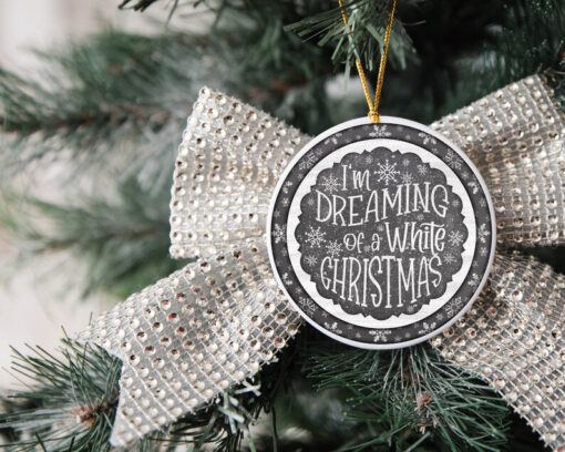 I'm Dreaming Of A White Christmas Ornament, Custom Christmas Ornament, Memorial Ornament, Custom Family Tree Keepsake