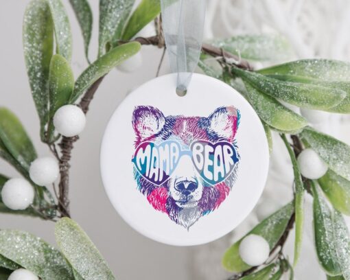 Mama Bear Ornament, Custom Christmas Ornament, Memorial Ornament, Custom Family Tree Keepsake, Family Christmas Gift