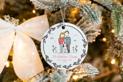 Custom Family Christmas Ornament, Home Sweet Home 2023, Christmas Ornament For 2023,Personalized Ornament With Family Name