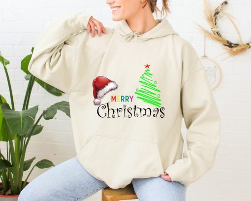 Merry Christmas Hoodie, Christmas Hoodie, Hoodie gift, Christmas Gift, Santa Christmas, Santa Hoodie, mama gift