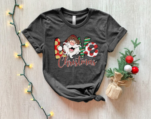 Love Christmas shirt, Christmas shirt for women, Merry Christmas shirt, Christmas Santa Claus shirt, Christmas gift