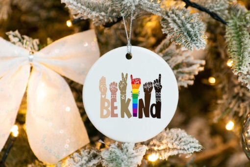 Be Kind Ornament, Custom Christmas Ornament, Black Lives Matter Ornament, Equality Ornament, Racal Equality